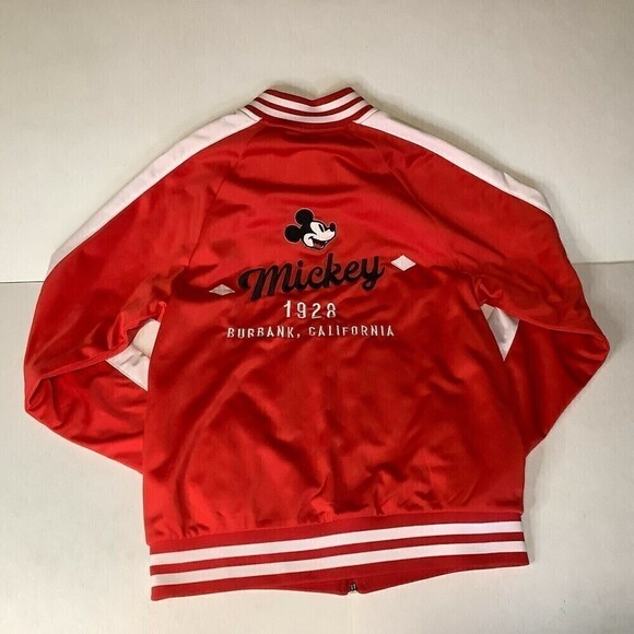 Disney The Original Mickey 1928 Burbank California Jacket Sz XS Red Embroidered - Picture 4 of 6